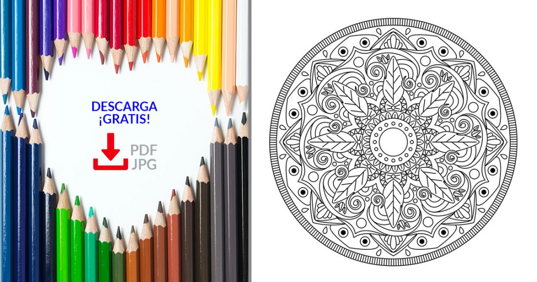 Mandala Floral Hojas Espirales Para Imprimir Y Colorear PDF Y