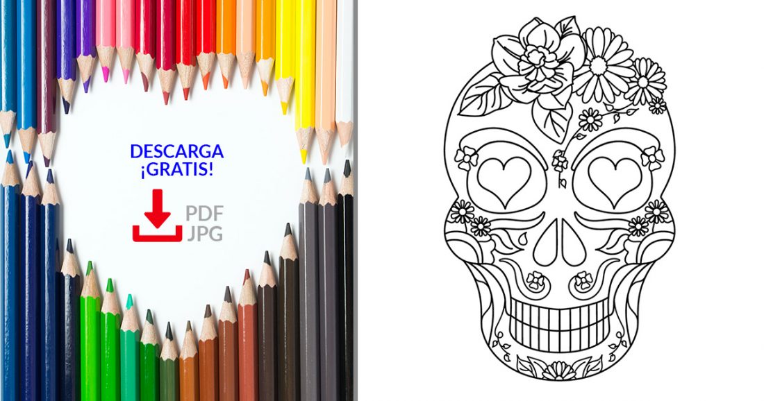 → Mandala de Calavera Catrina para Imprimir PDF Gratis